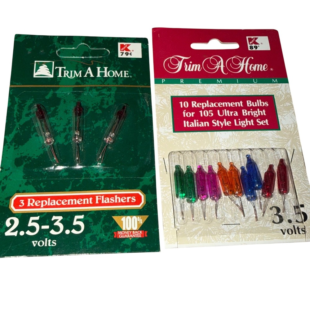 Vintage Kmart Trim A Home 3.5V Replacement Bulbs and 2.5-3.5V Flashers Lot